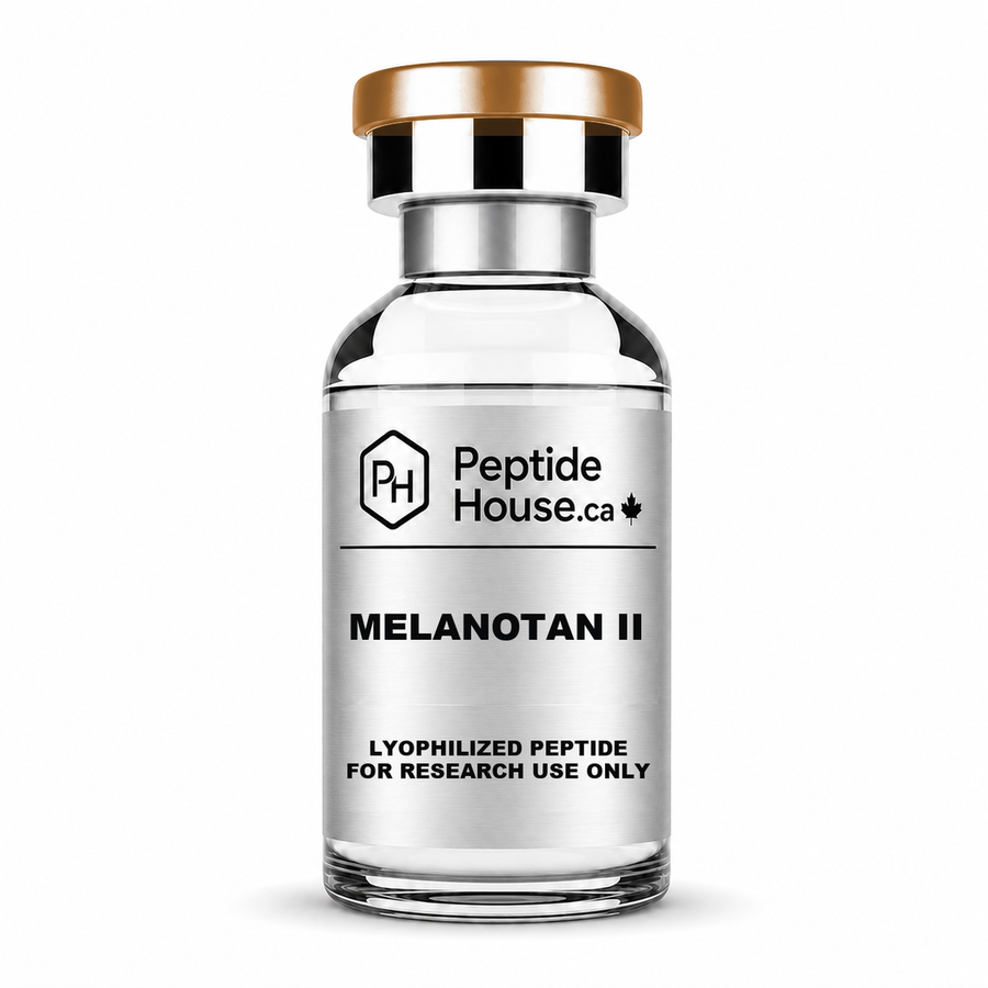 Melanotan II lyophilized peptide vial