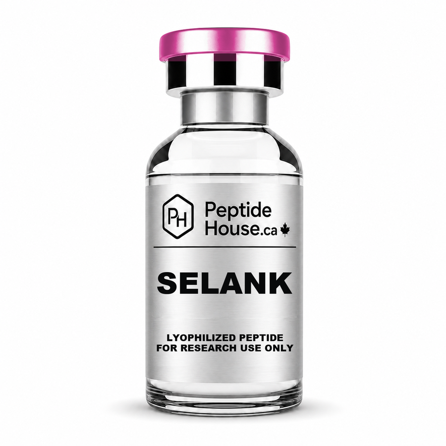 Selank lyophilized peptide vial